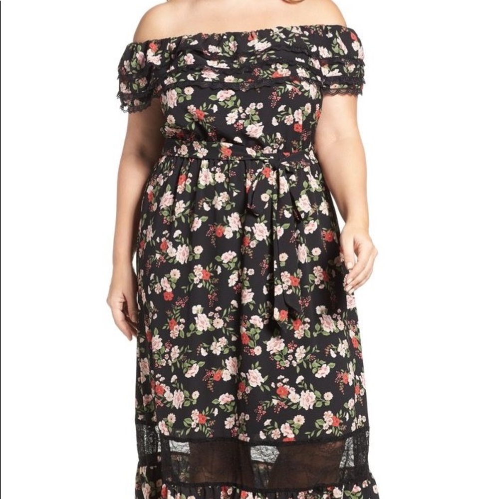 City Chic Floral Maxi Dress